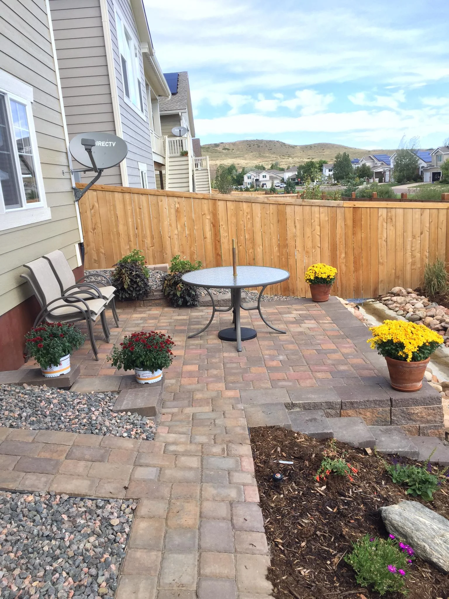Recent outdoor landscape project in the Denver metro area